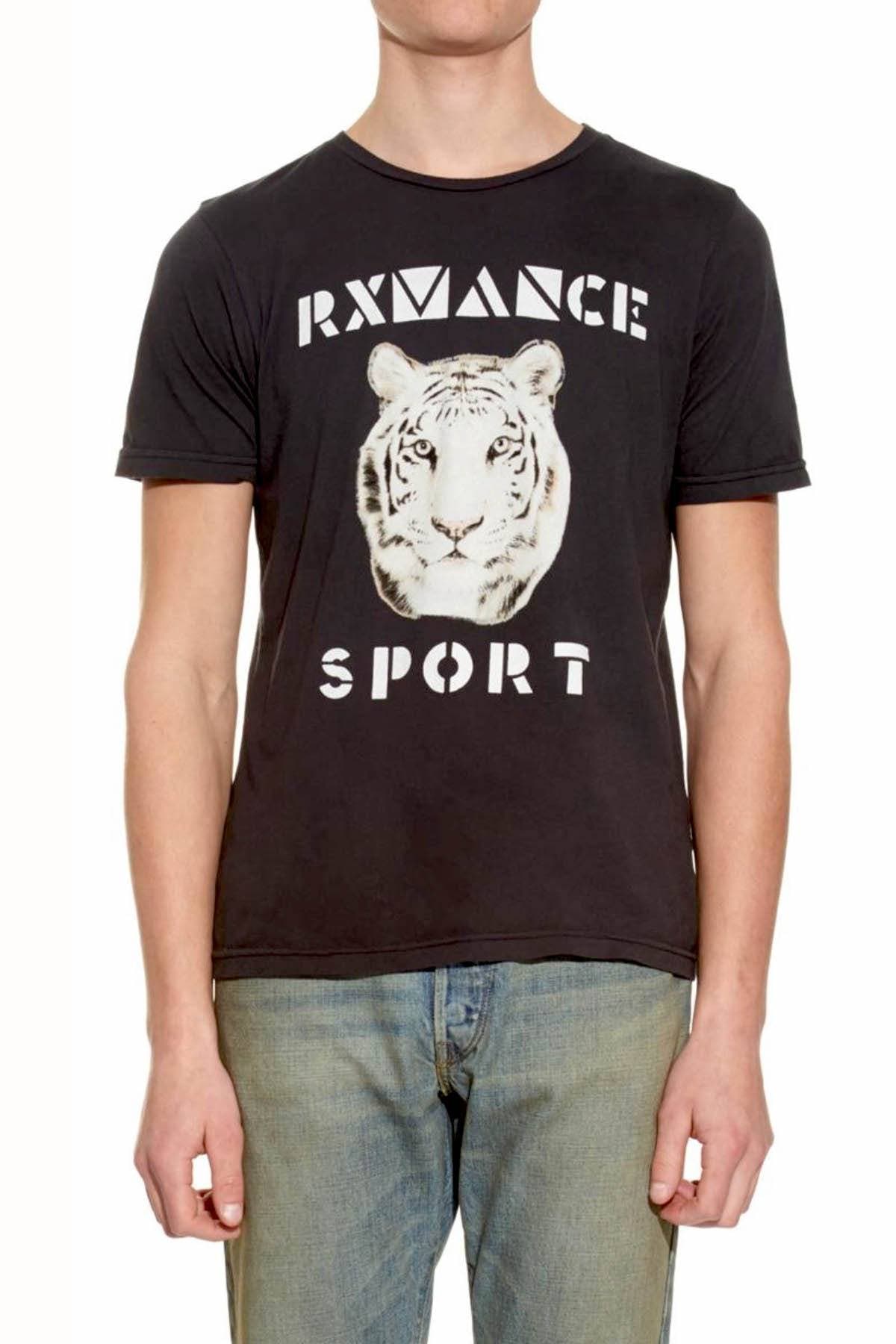 Rxmance Unisex Black Tiger Crew T