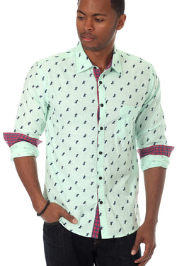 Something Strong Mint Green Something Outback Button-Up thumbnail 1