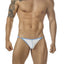 PPÜ White/Light-Blue Heart-Pattern Bikini Brief