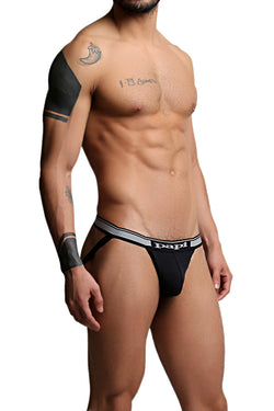 2-Pack Papi Black Stretch Jock Straps thumbnail 1