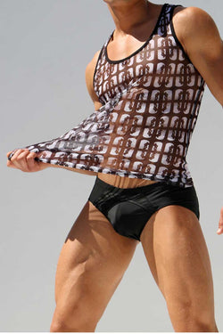 Rufskin Tommy Printed Tom of Finland Tommy Mesh Sport Tank Top thumbnail 3
