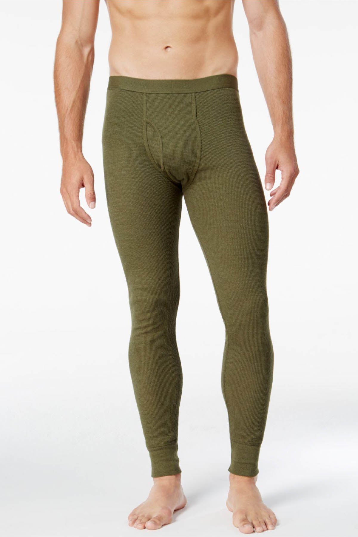 Alfani Fatigue Green Thermal Knit Waffle Pant