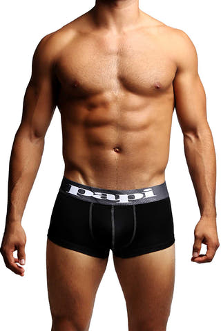 2-Pack Papi Black & Grey Contrast Microfusion Performance Brazilian Trunks