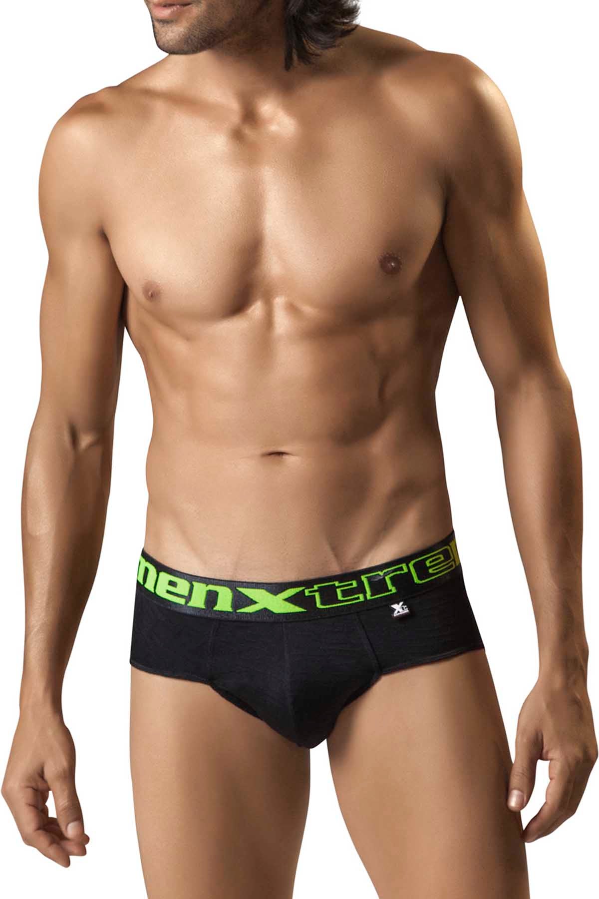 Xtremen Black Microfiber Jacquard Brief