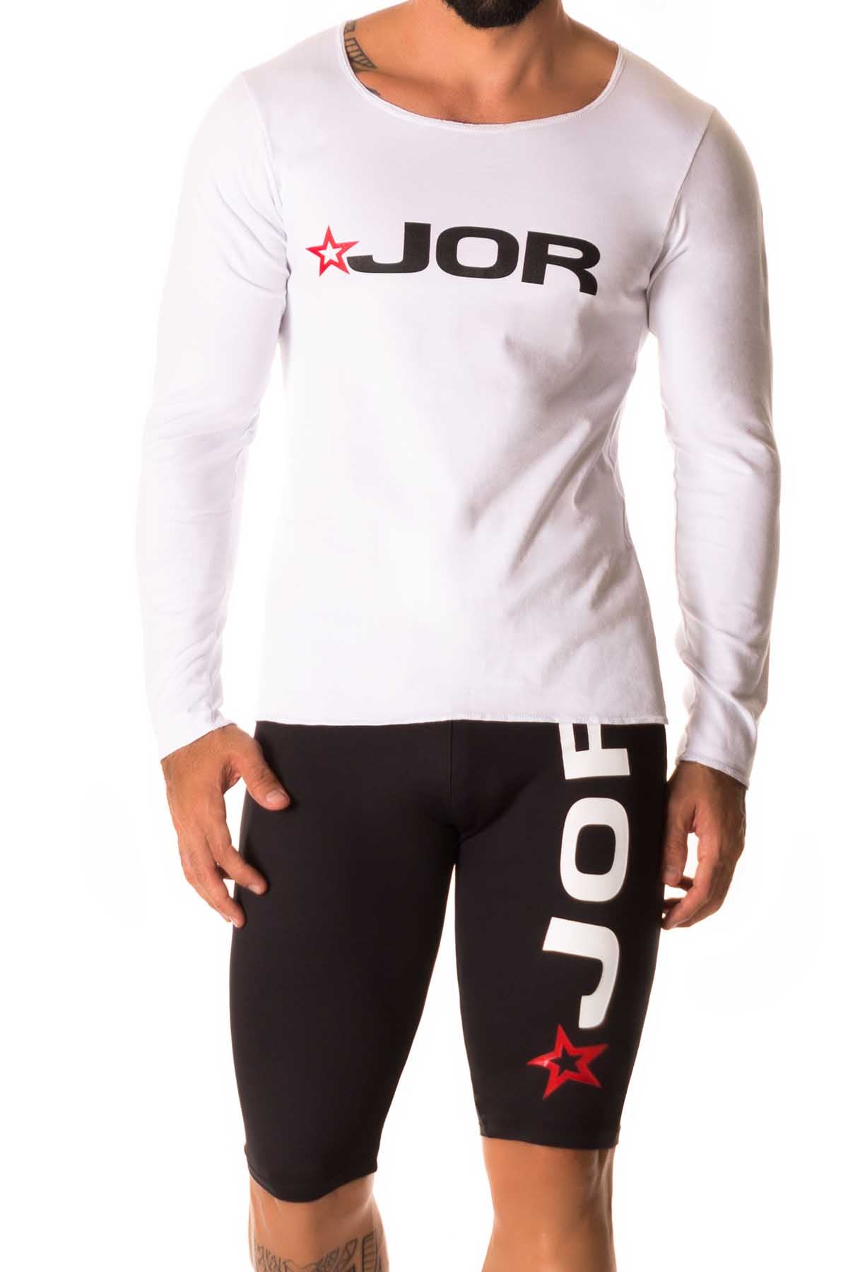 Jor White Logo Long Sleeve T-Shirt