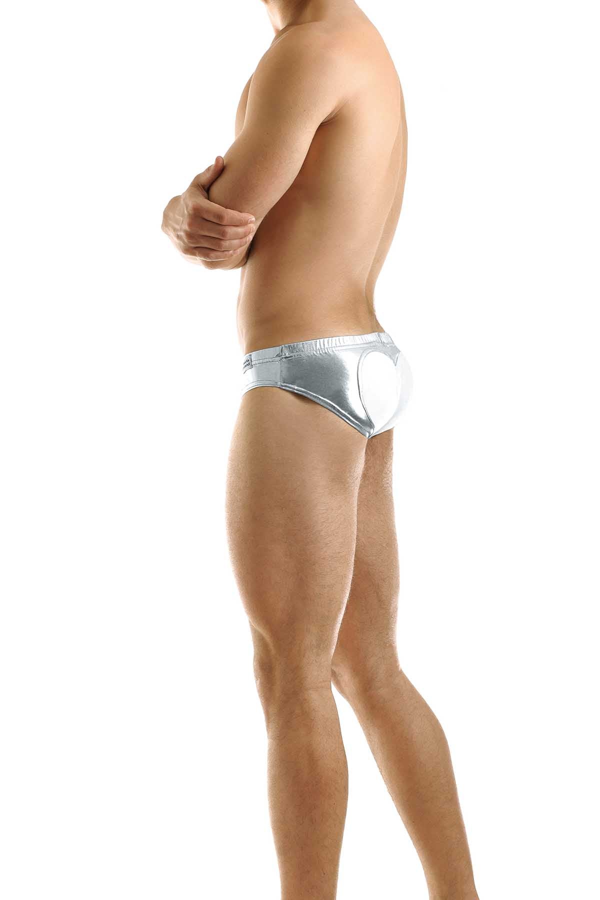 Modus Vivendi Silver Metallic Heart Brief