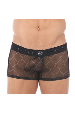 Gregg Homme Black Wired Mesh C-Ring Boxer Brief thumbnail 1