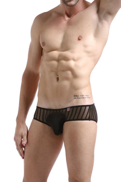 PetitQ Black Mesh Stripe Antony Bikini thumbnail 2