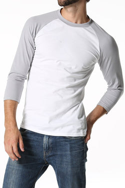 CheapUndies Light Grey Raglan Shirt thumbnail 1