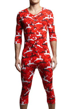 Trend Red Reindeer Playtime Onesies thumbnail 2