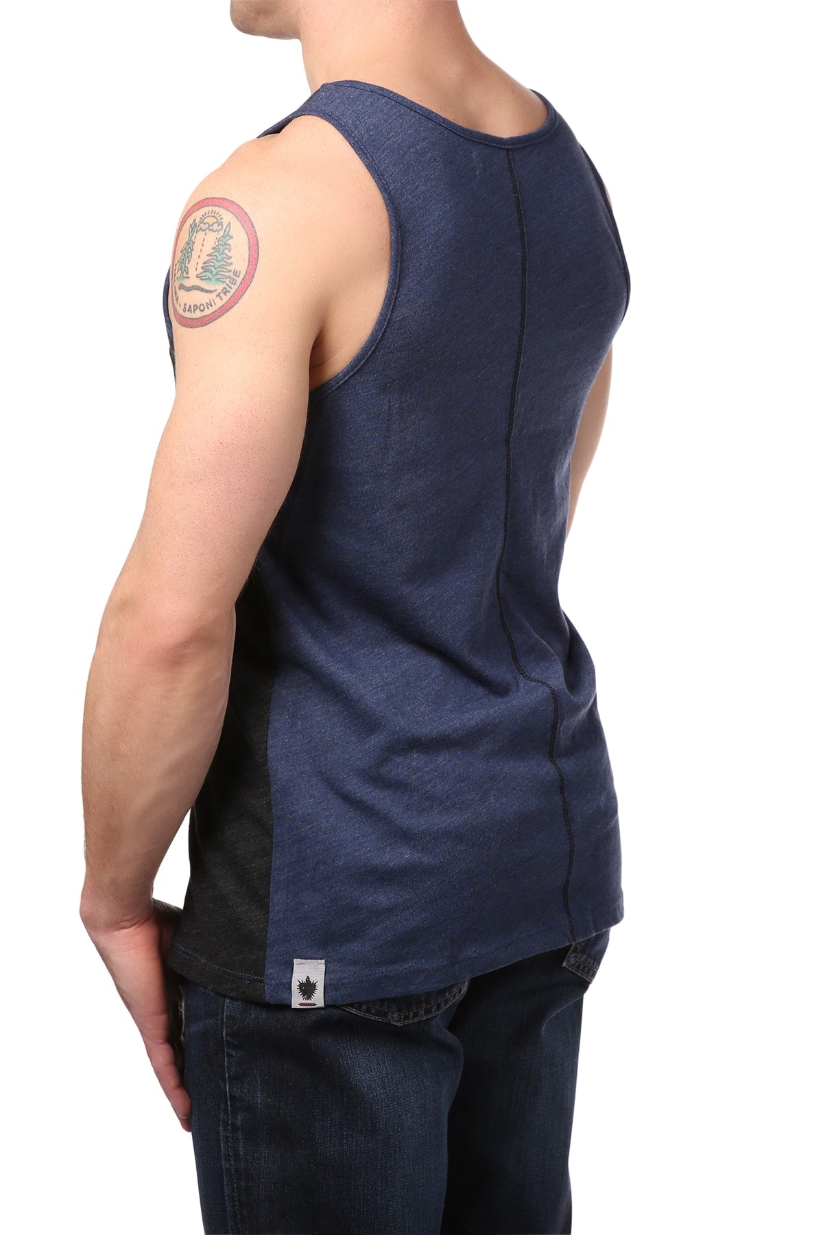 Black Hearts Brigade Heather Grey Color-Blocked Tank Top