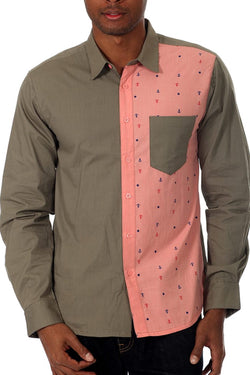 Oxymoron Salmon Anchor Mania Button-Up thumbnail 1