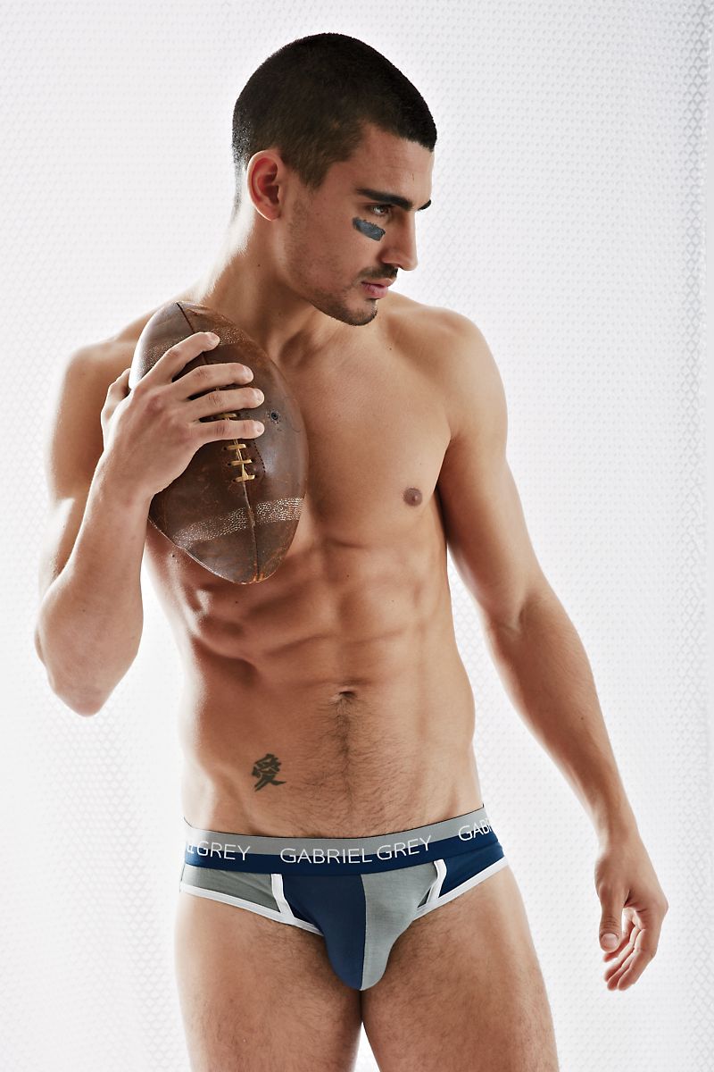 Gabriel Grey Blue & Grey Active Jockbrief