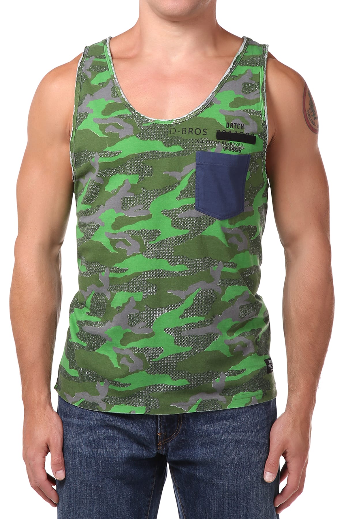 Datch Green Camo Tank Top