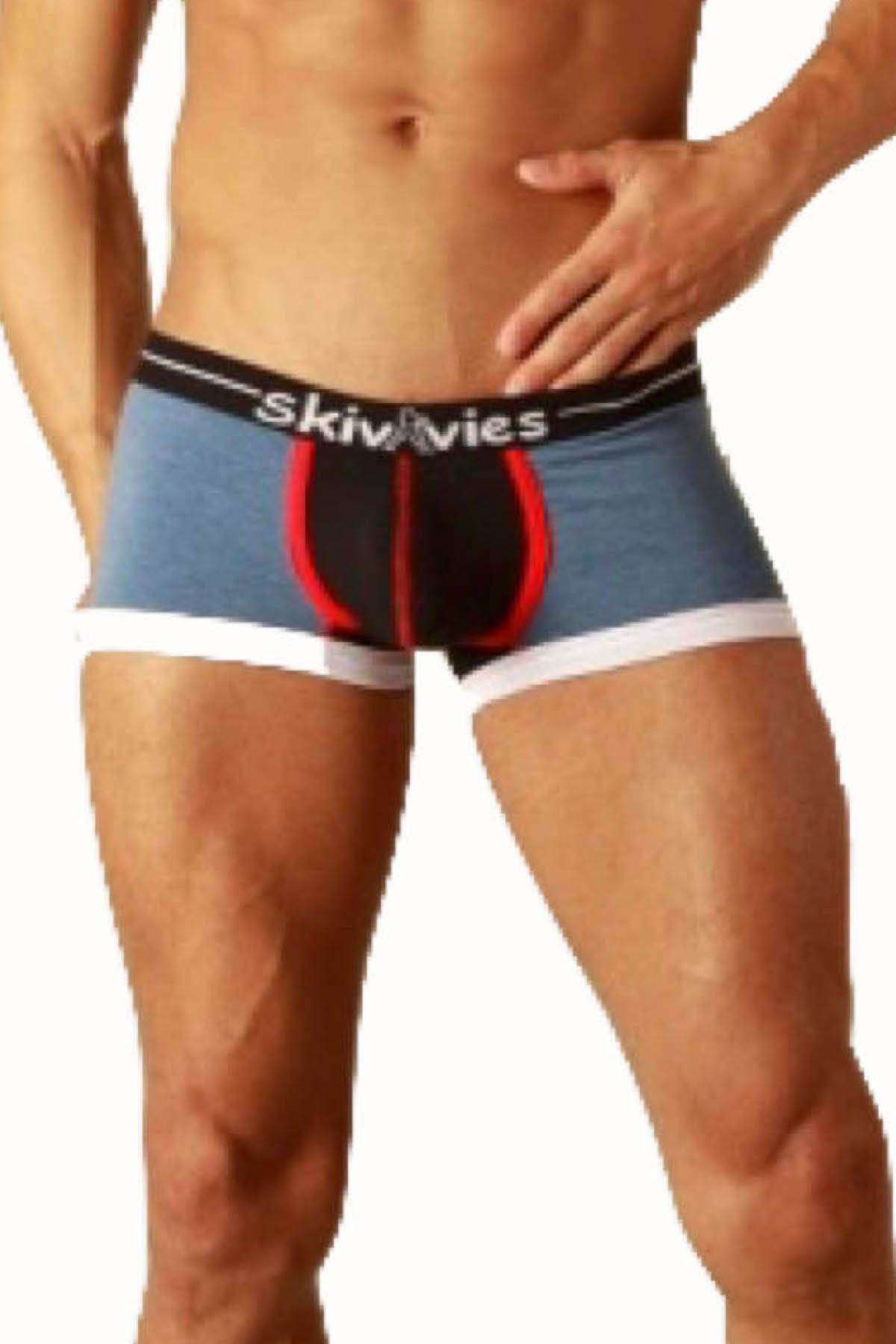 Skivvies Blue Manpower Pocket Trunk