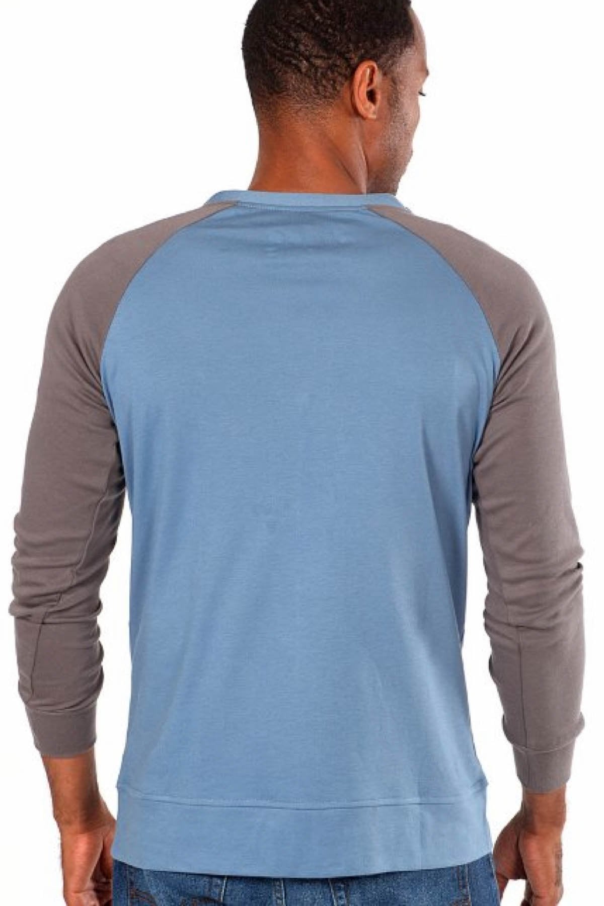 Zutoq Blue & Grey Zip Cardigan