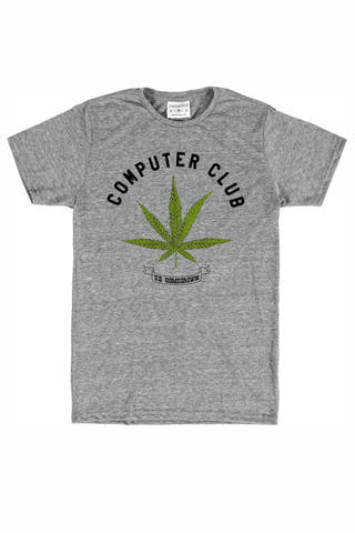 Rxmance Unisex Grey Computer Club Crew Tee