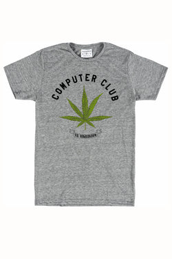 Rxmance Unisex Grey Computer Club Crew Tee thumbnail 1
