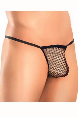 Male Power Black Fishnet Thong thumbnail 2