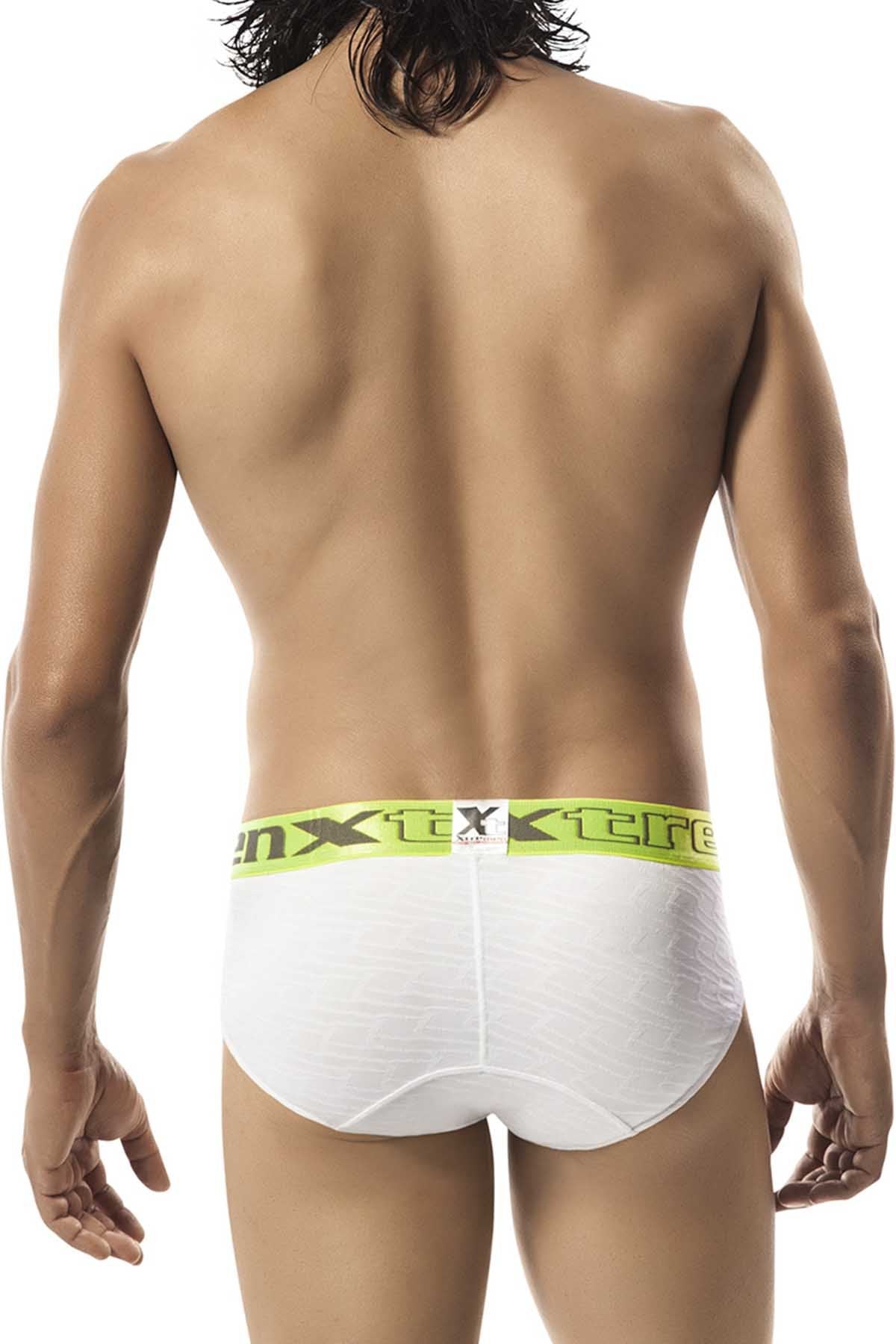 Xtremen White Microfiber Jacquard Brief