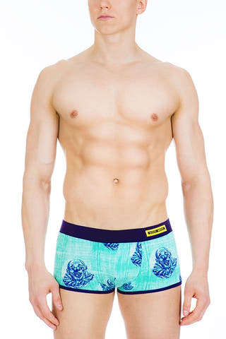 Ken Wroy Teal Clown Low-Trunk