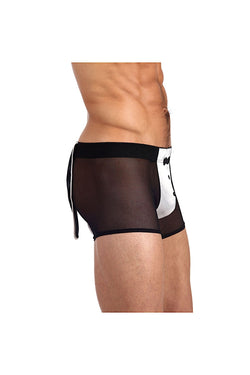 Gregg Homme Black Satin Knit Tuxedo Mesh Boxer thumbnail 3