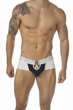 PPÜ White/Black Ring-Front Brief thumbnail 1