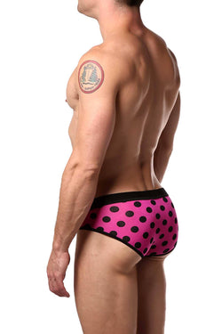 JustinCase Fuchsia/Black Polka Brief thumbnail 2