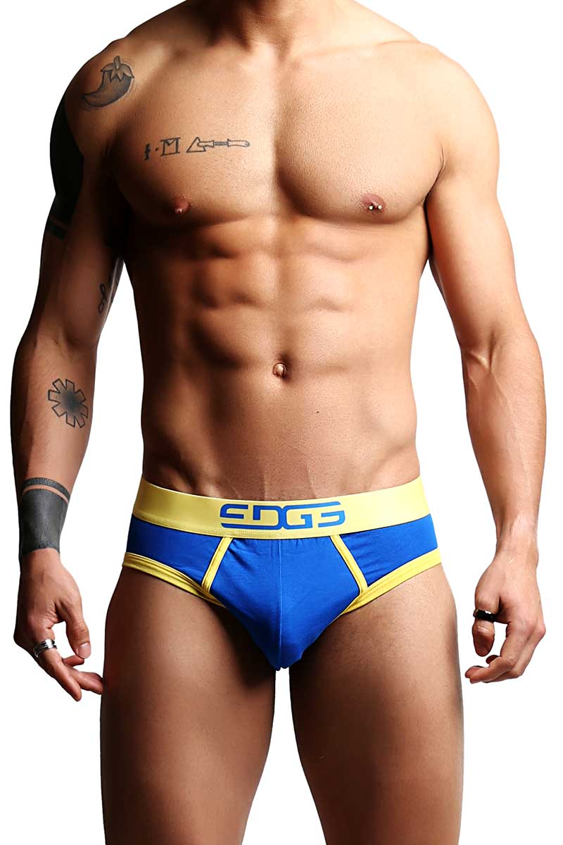 Edge Blue & Yellow Fitted Brief