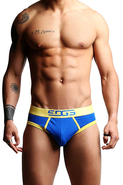 Edge Blue & Yellow Fitted Brief