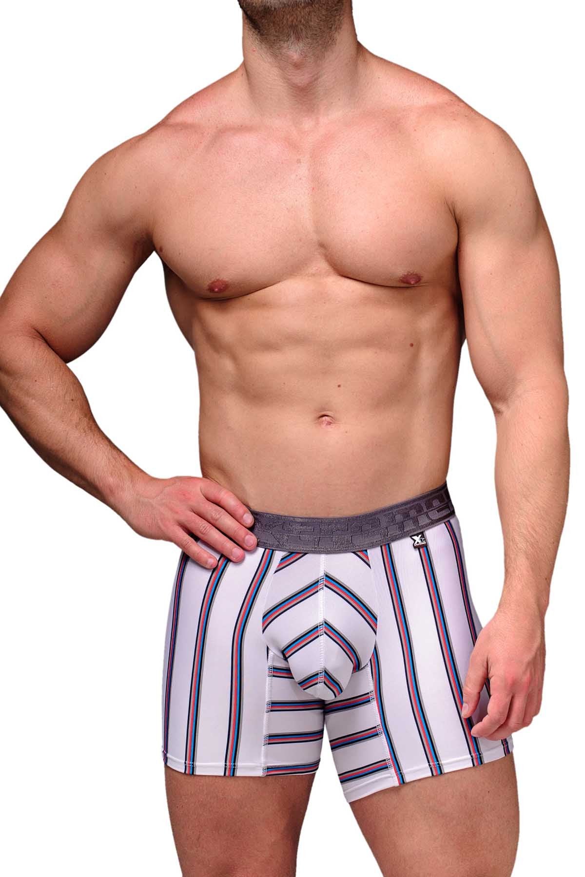 Xtremen White Classic Stripes Boxer Brief