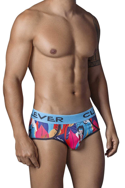 Clever Blue Graffiti Piping Brief