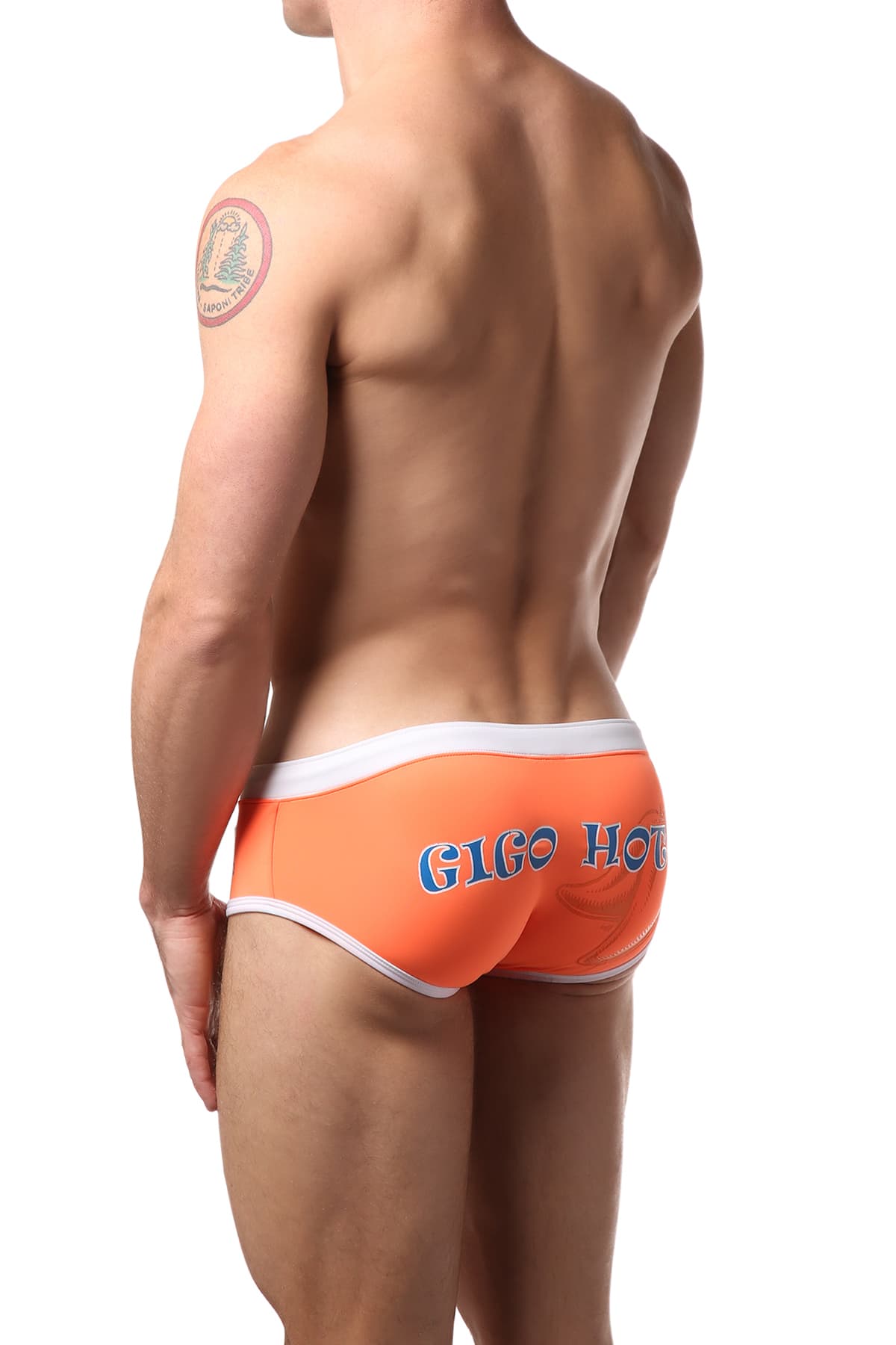 Gigo Orange Hot Swim Brief