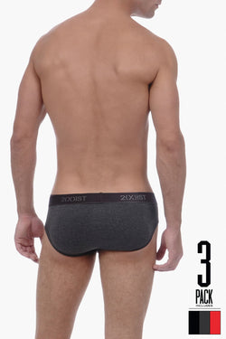 2(X)IST Red/Black/Charcoal Essential No-Show Brief thumbnail 3