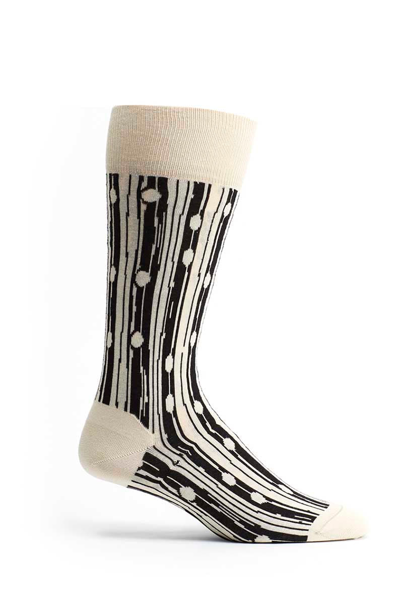 Ozone Black Bark Beetle Crew Sock