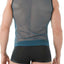 Gregg Homme Blue Break-In Muscle Mesh Shirt