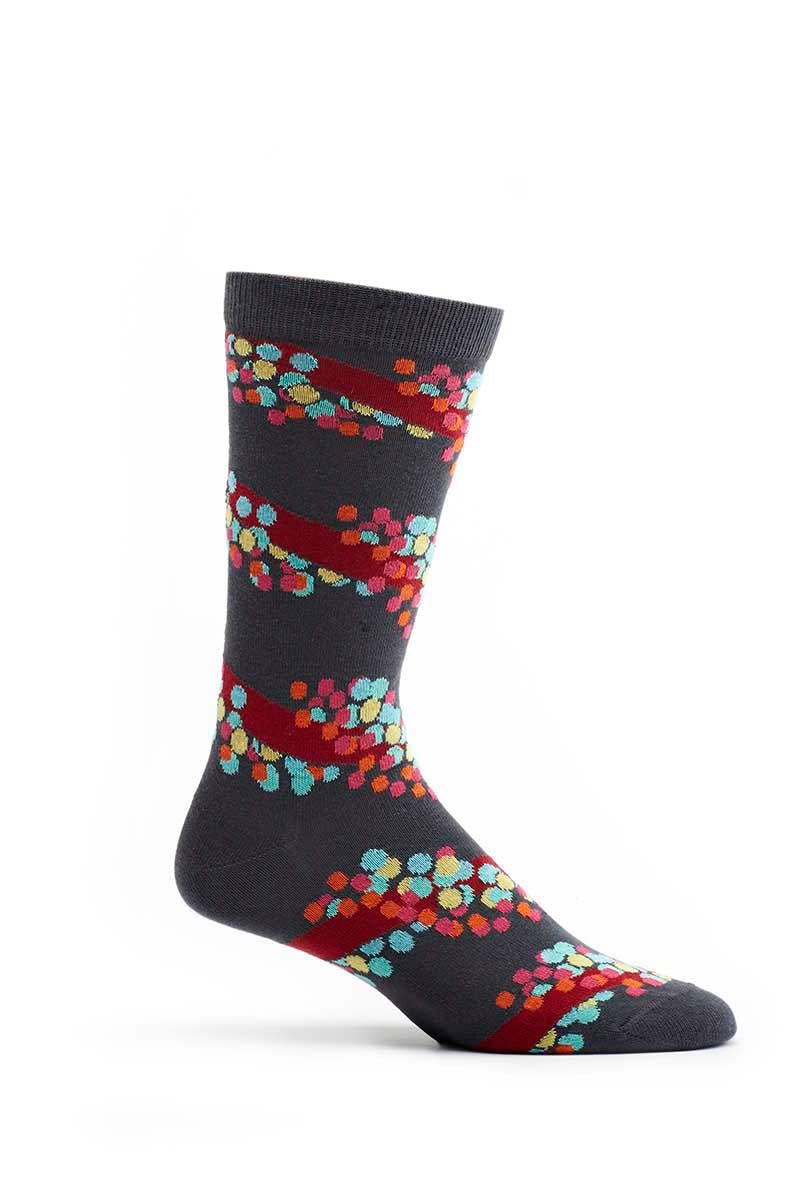 Ozone Grey Double Wrapped Helix Crew Sock