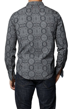 VintageRed Ink-Print India L/S Button-Up thumbnail 2