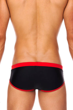 Tribe Black & Red Indian Lo Rise Swim Brief thumbnail 3