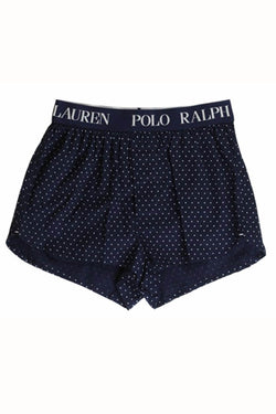 Polo Ralph Lauren Navy Polka-Dot Stretch Slim-Fit Boxer Short thumbnail 1