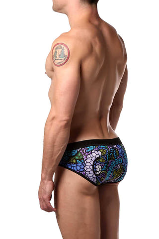 JustinCase Blue Mosaic Brief