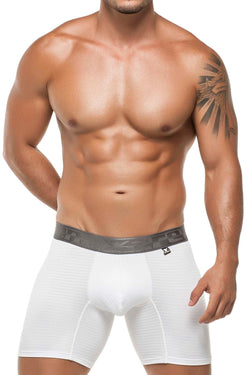 XTREMEN White Sheer Pin-Stripe Microfiber Boxer Brief thumbnail 1