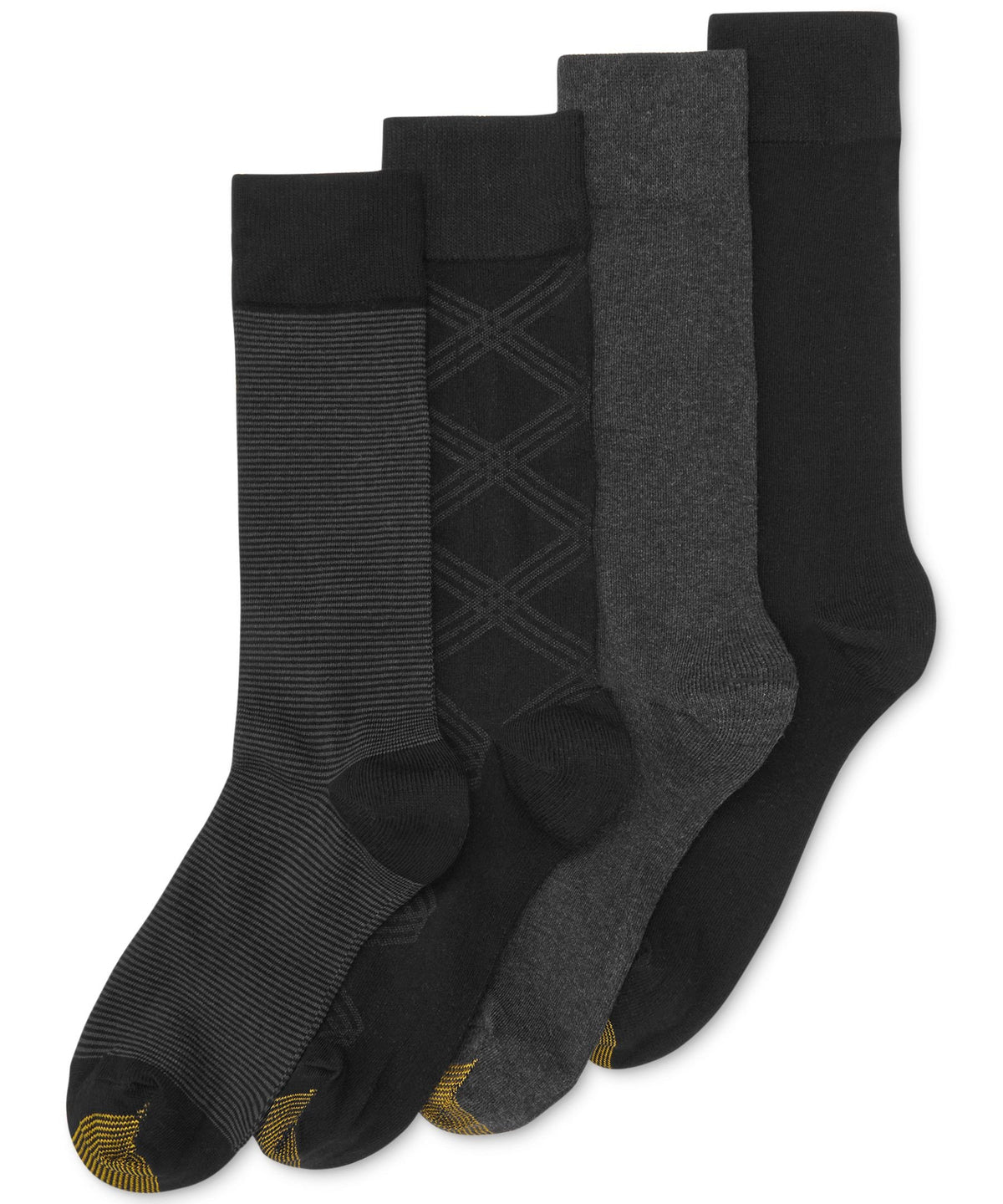 Gold Toe Triad Plaid Socks 4-Pack Asst 10-13