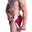 A J Burgundy Relay Short W/Built-In Jockstrap