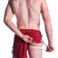 A J Burgundy Relay Short W/Built-In Jockstrap