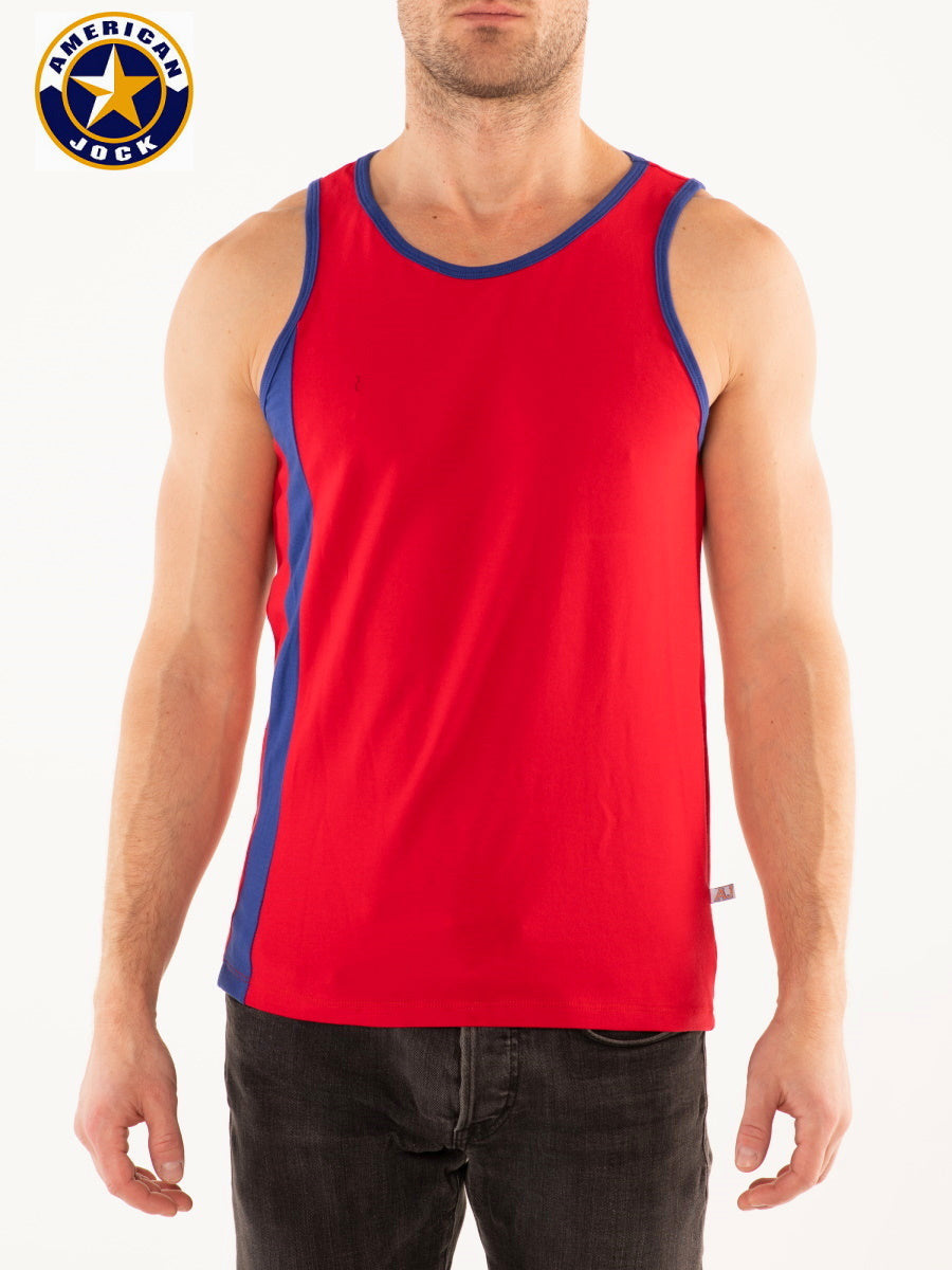 A J Competitor Tank Top Red 8005