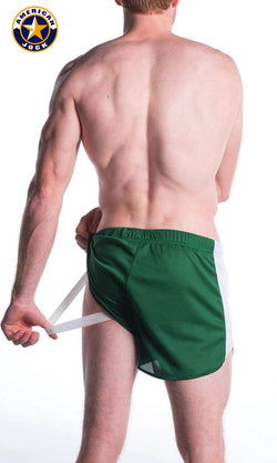 A J Forest Green Relay Short W/Built-In Jockstrap thumbnail 4