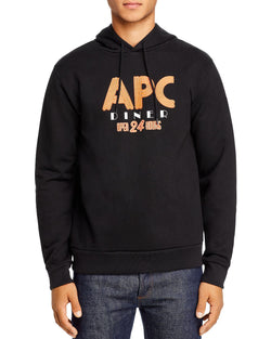 A.p.c. Benito Graphic Logo Hooded Sweatshirt Noir thumbnail 1