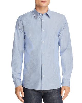 A.p.c. Hector Pinstripe Regular Fit Shirt Blue
