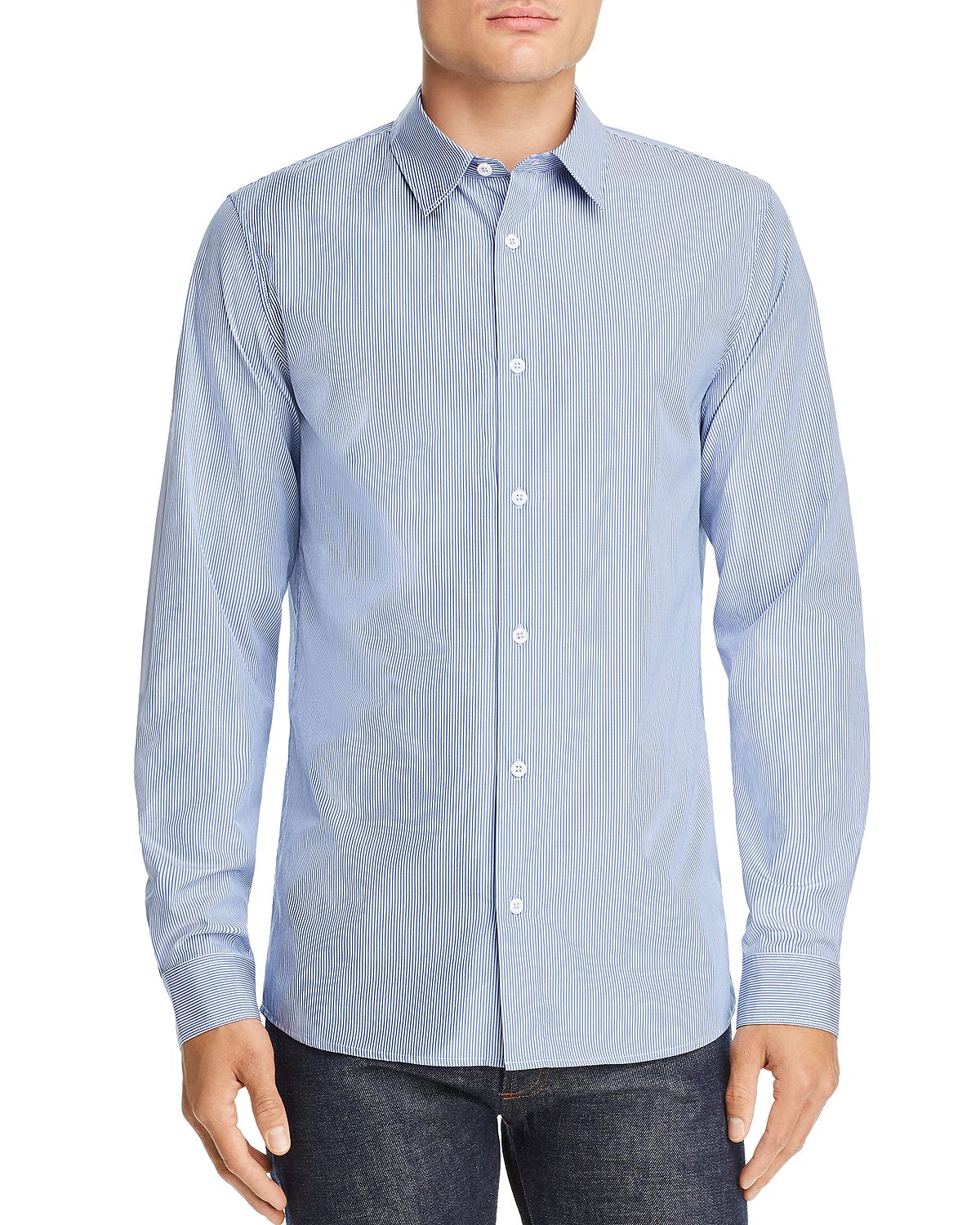 A.p.c. Hector Pinstripe Regular Fit Shirt Blue